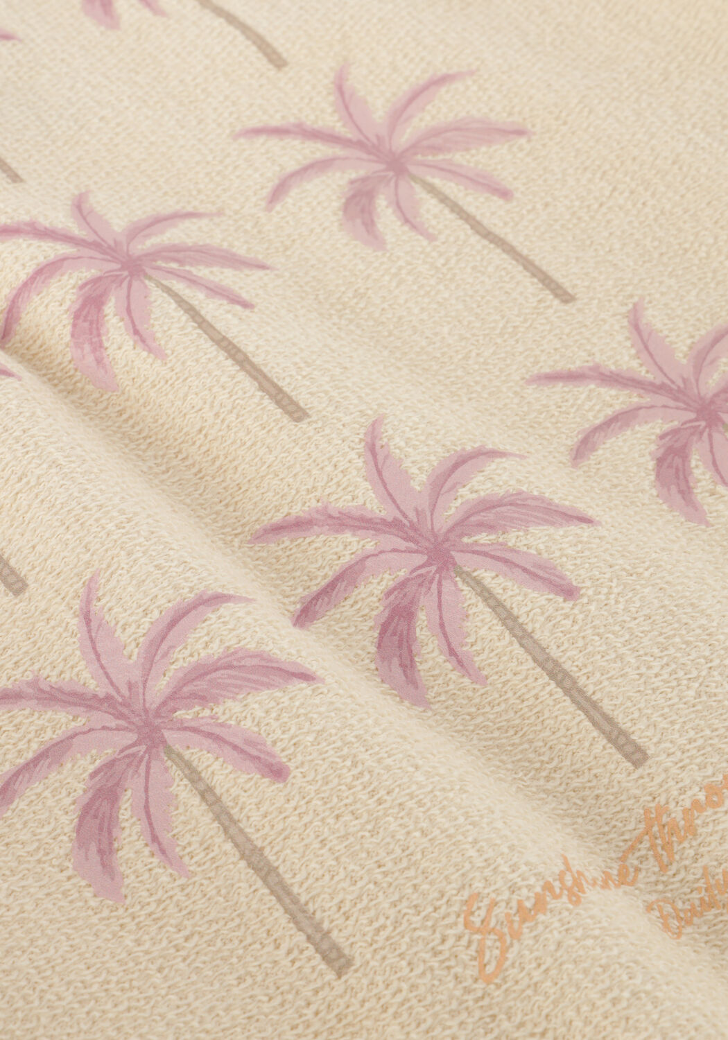 Beige DAILY7 Top T-SHIRT BACKPRINT - large