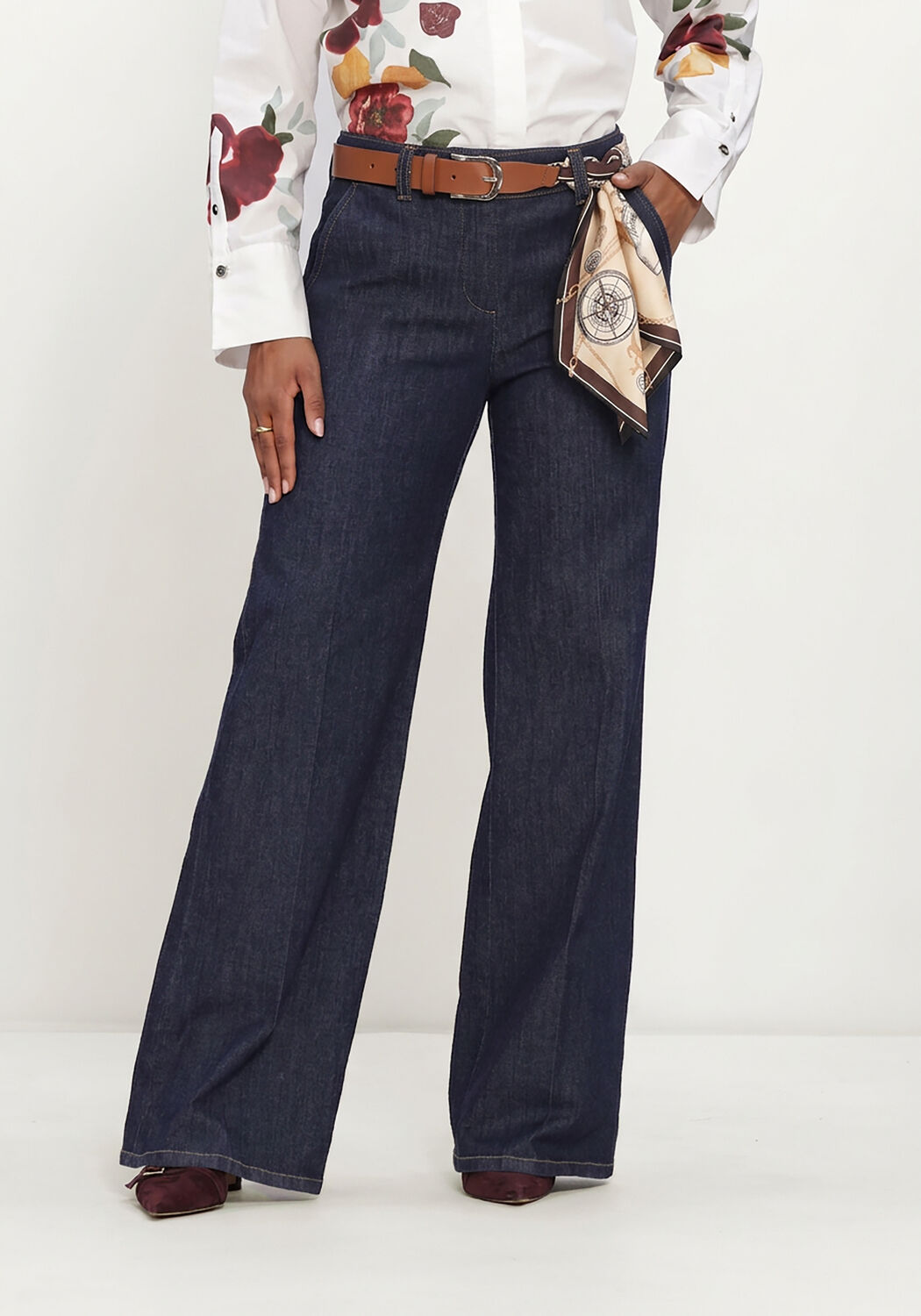 Dunkelblau CAROLINE BISS Straight leg jeans 4516 - large
