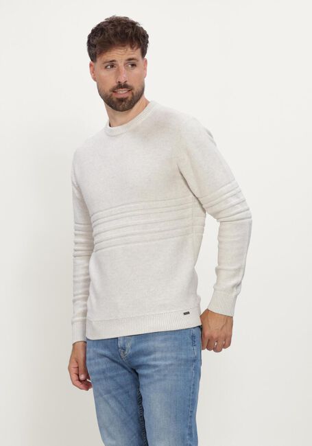 Ecru GENTILUOMO Pullover ROUND NECK LS - large