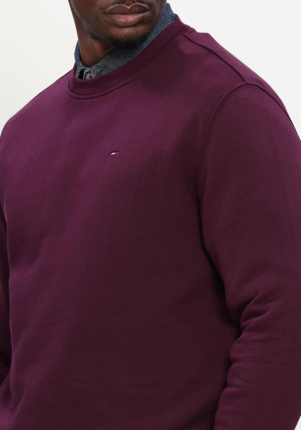 Bordeaux TOMMY JEANS Sweatshirt TJM REG S FLAG CREW EXT - large