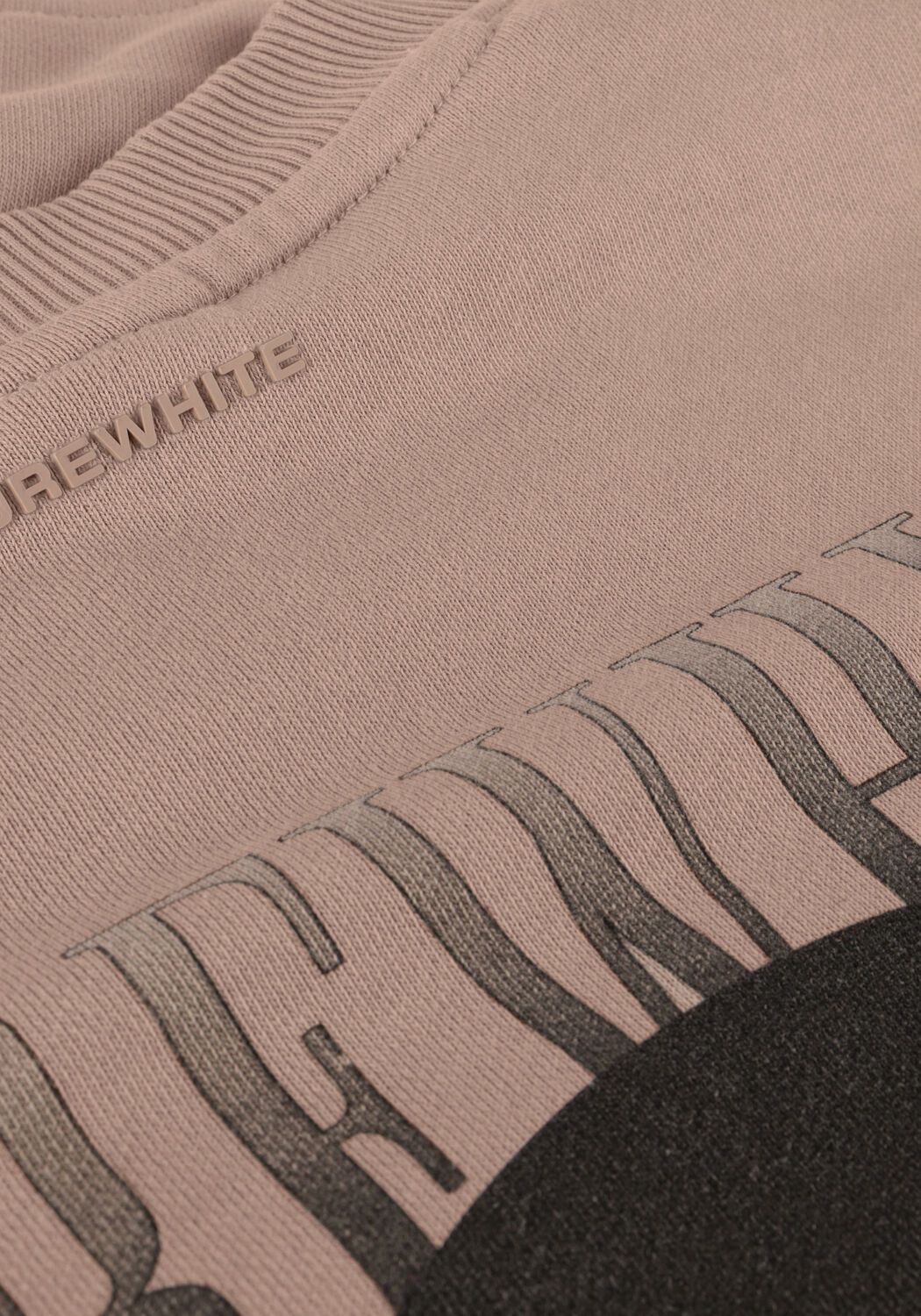 Taupe PUREWHITE Pullover CREWNECK WITH BIG BACK PRINT - large