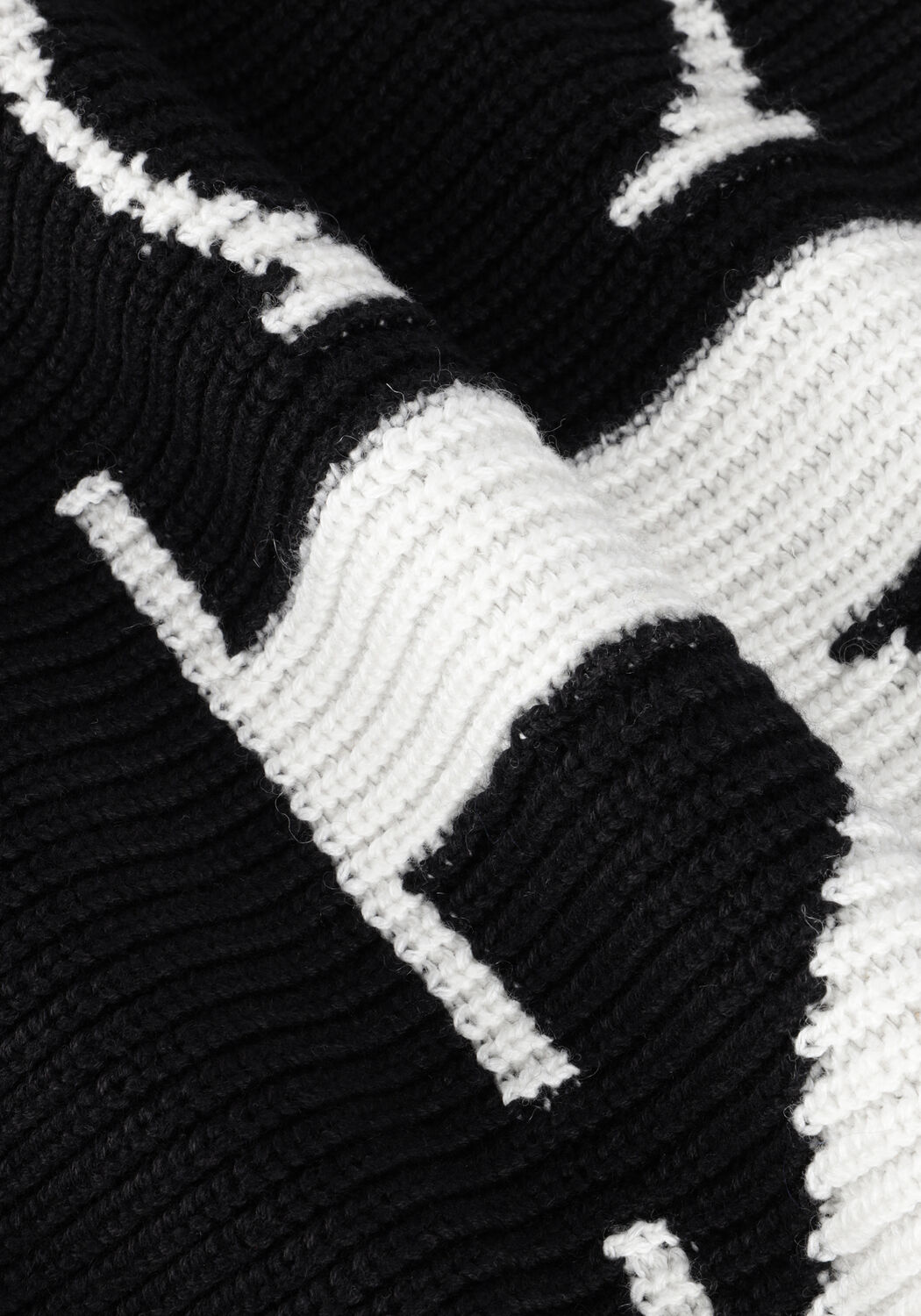 Schwarze CALVIN KLEIN Pullover BLOWN UP CK HIGH NECK SWEATER - large