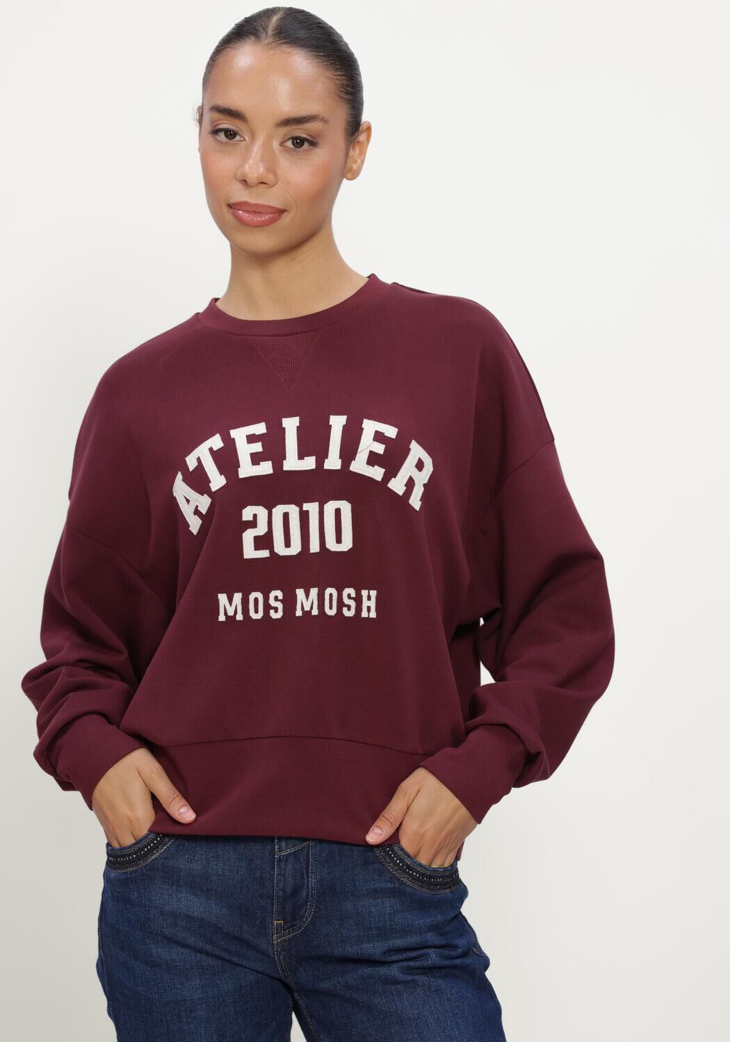 Bordeaux MOS MOSH Sweatshirt MMNIMA O-LS SWEATSHIRT - large