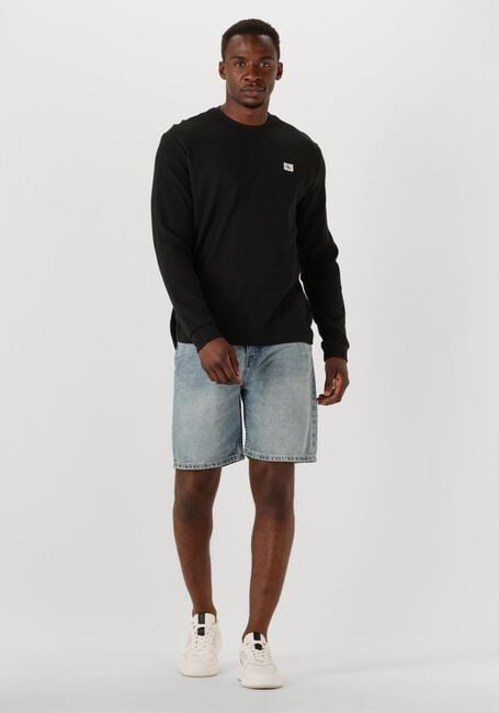 Schwarze CALVIN KLEIN Pullover LS WAFFLE BADGE CREWNK TEE - large