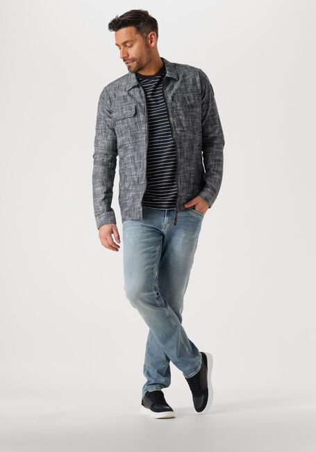 Blaue PME LEGEND Overshirts LONG SLEEVE SHIRT 2 TONE SLUB - large
