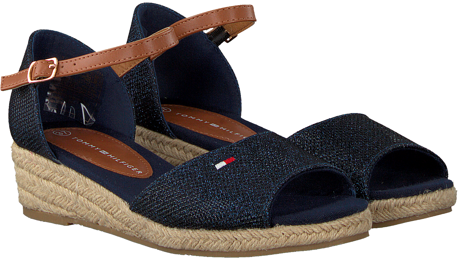 Blaue Tommy Hilfiger Sandalen Rope Wedge Sandal Omoda