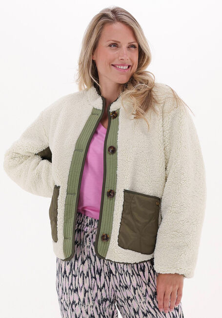 Ecru SCOTCH & SODA Teddy-Jacke REVERSIBLE JACKET WITH TEDDY - large