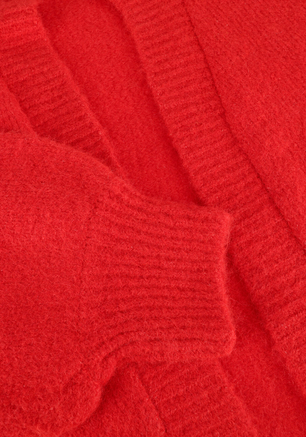 Rote SUMMUM Strickjacke PUFF SLEEVE CARDIGAN COZY MELANGE KNIT - large