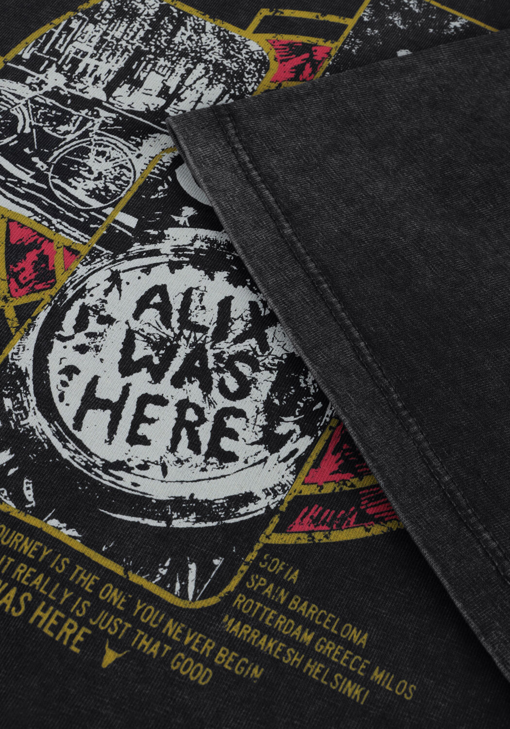 Schwarze ALIX THE LABEL T-shirt LADIES KNITTED THE LABEL T-SHIRT - large