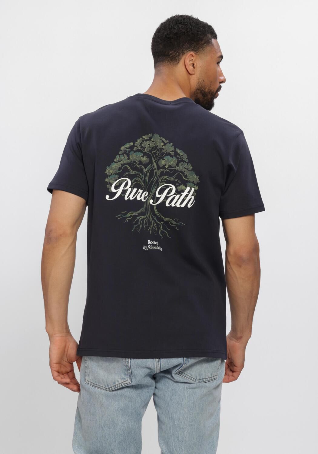 Dunkelblau PURE PATH T-shirt ROOTED TREE - large