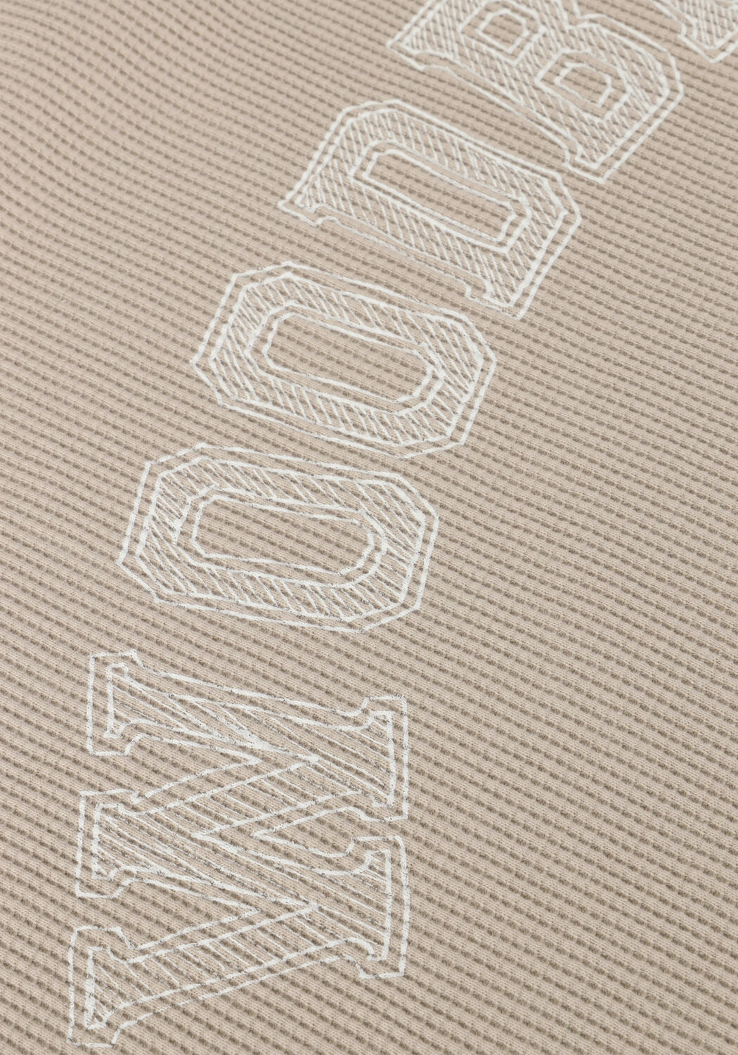 Sand WOODBIRD T-shirt WBBAINE WAFFEL TEE - large