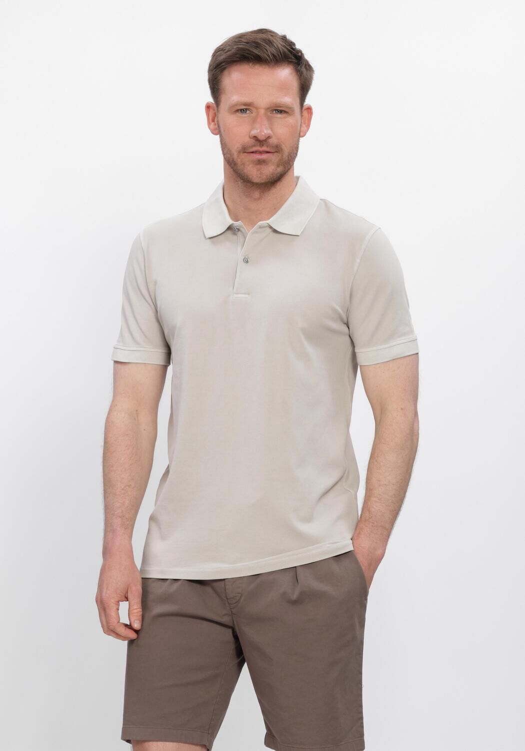 Graue STEFANO LAURAN Polo-Shirt POLO BJORN - large