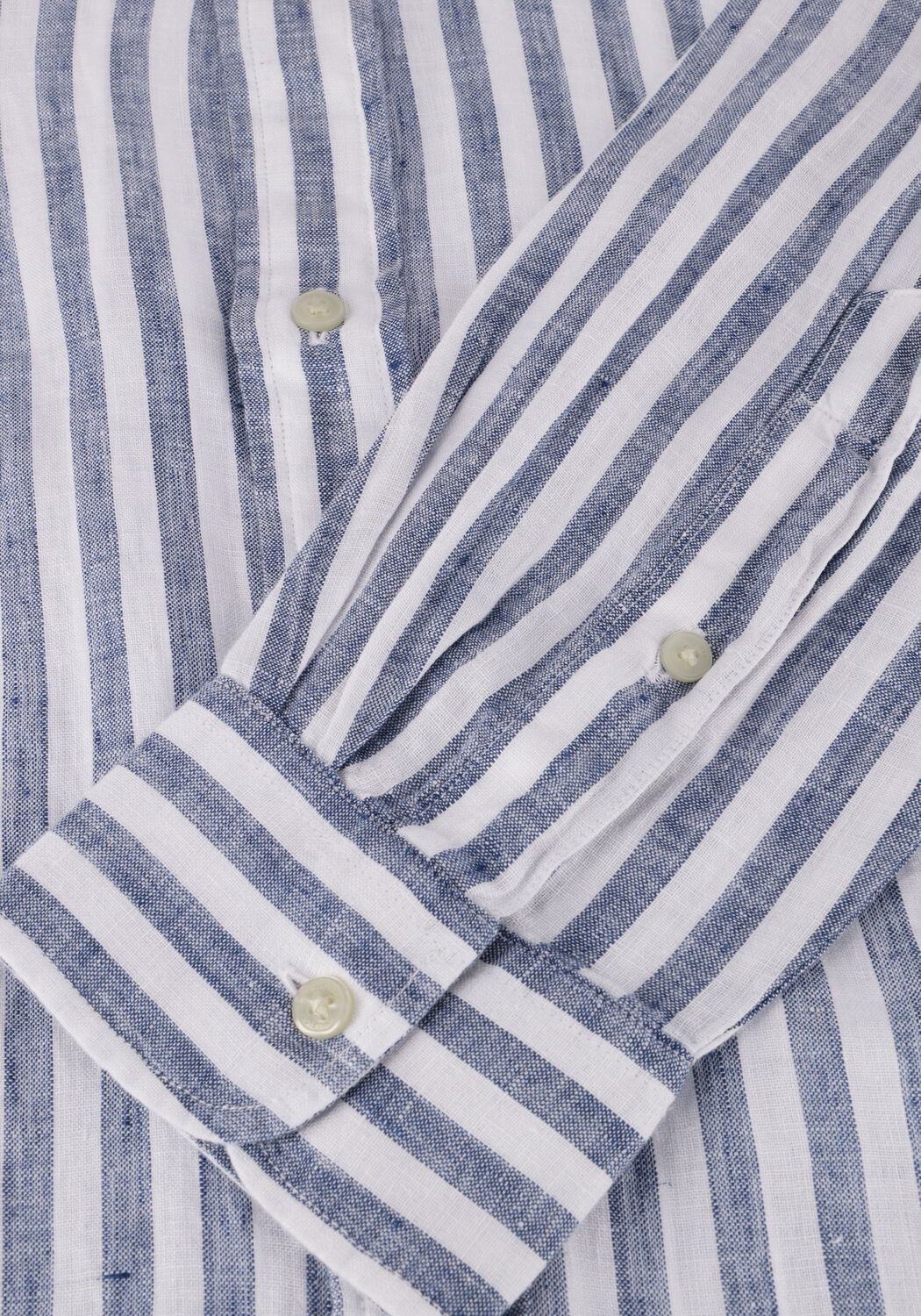 Blaue TOMMY HILFIGER Casual-Oberhemd LINEN ESSENTIAL STRIPE RF SHIRT - large