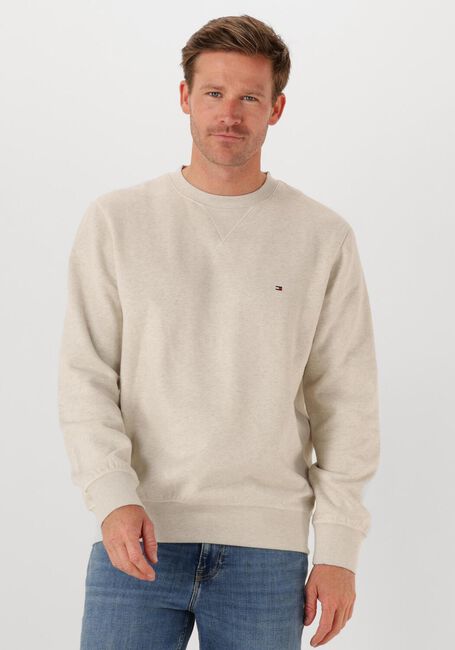Ecru TOMMY HILFIGER Sweatshirt ESS SEASONAL FLEECE CREWNECK - large