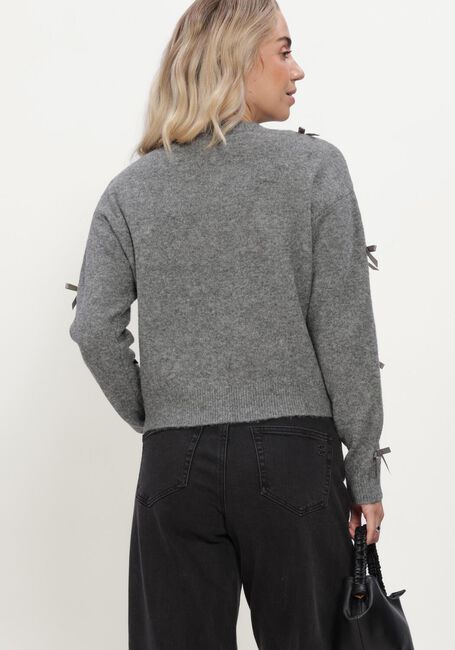 Graue Y.A.S. Strickjacke YASFRILO LS BOW KNIT CARDIGAN - large