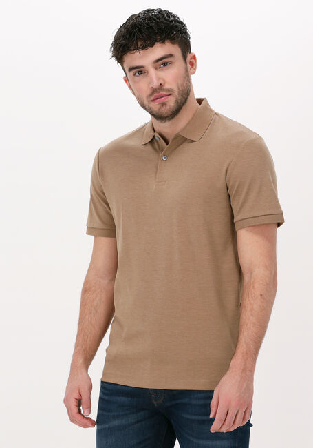 Camelfarbene SELECTED HOMME Polo-Shirt SLHPARIS SS POLO B NOOS - large