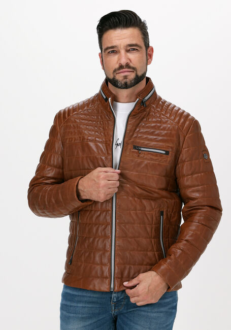 Cognacfarbene MILESTONE Lederjack TERENZIO - large