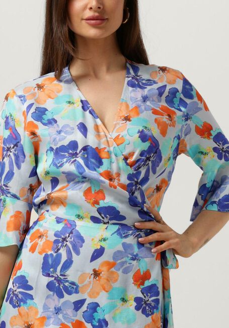 Mehrfarbige/Bunte JANSEN AMSTERDAM Maxikleid WP549 PRINTED LONG WRAP DRESS - large