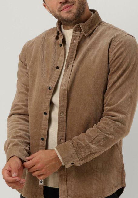 Beige ANERKJENDT Overshirt AKLEIF CORDUROY SHIRT - large