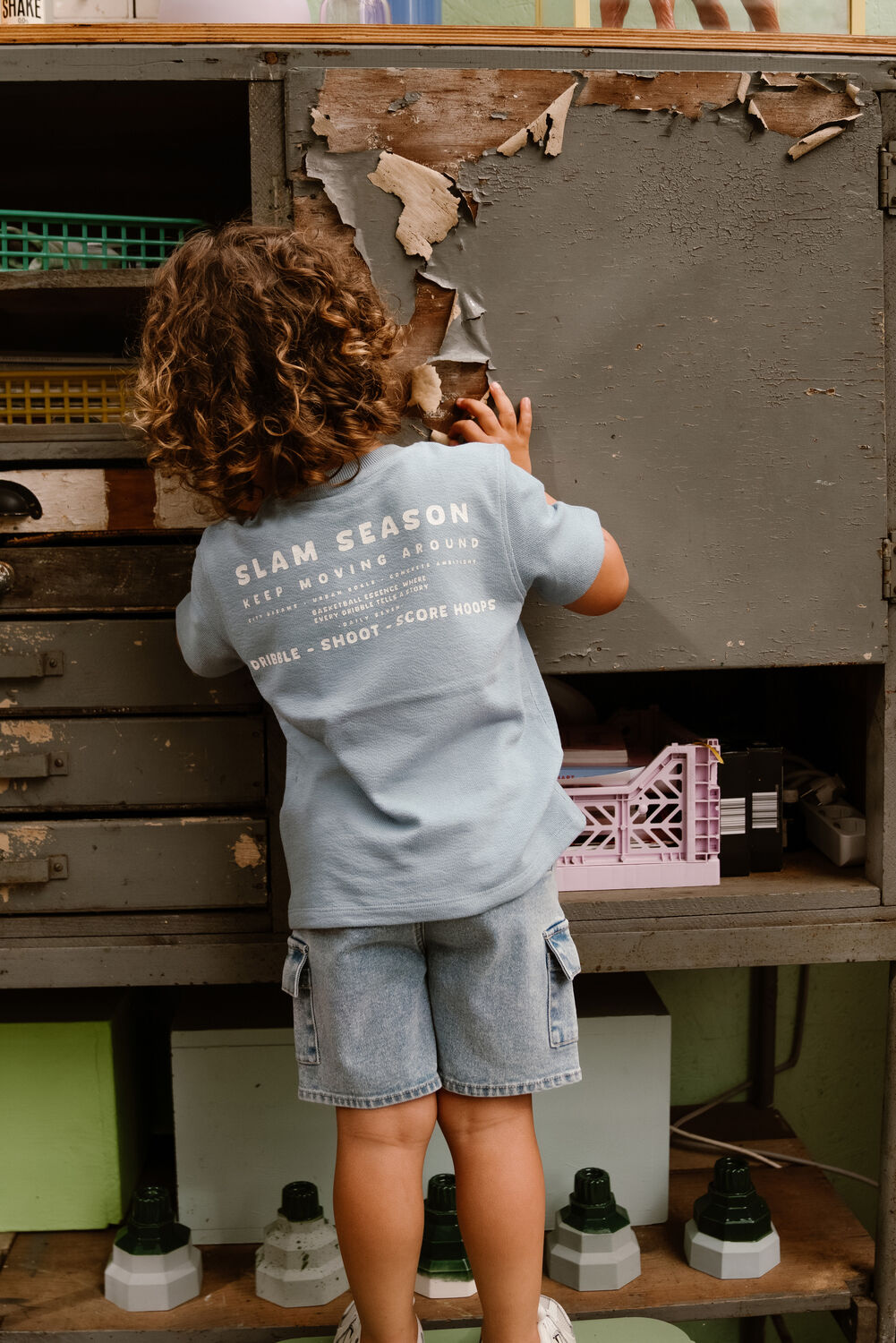 Hellblau DAILY7 T-shirt T-SHIRT STRUCTURE PRINT - large