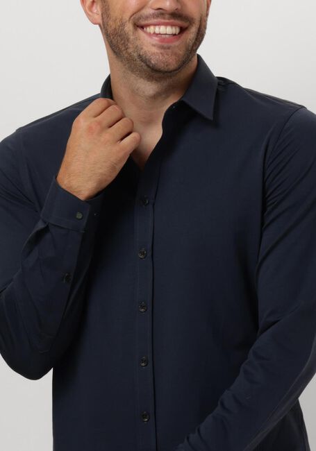 Blaue CAST IRON Casual-Oberhemd LONG SLEEVE SHIRT TWILL JERSEY 2 TONE - large