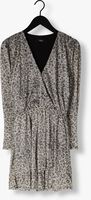 Silberne ALIX THE LABEL Minikleid LADIES KNITTED LEOPARD SHINY WRAP DRESS