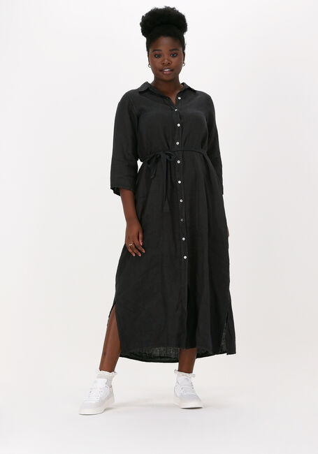 Schwarze BY-BAR Midikleid IRENE LINEN DRESS Schwarze BY-BAR Midikleid IRENE LINEN DRESS - large