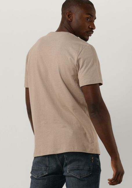 Beige SELECTED HOMME T-shirt SLHPAN LINEN SS O-NECK - large