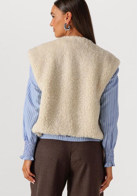 Creme ANOTHER LABEL Gilet MICHELLE JACKET S/L - large