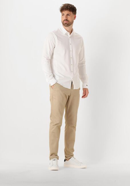 Weiße CAST IRON Casual-Oberhemd LONG SLEEVE SHIRT TWILL JERSEY 2 TONE - large