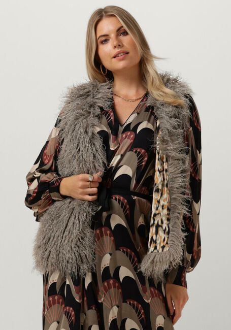 Braune SUMMUM Gilet GILET FAUX FUR - large