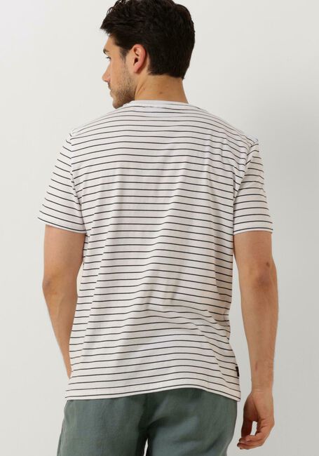 Ecru PME LEGEND T-shirt SHORT SLEEVE R-NECK YARN DYED STRIPE JERSEY - large