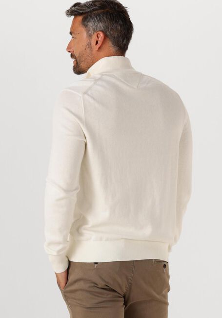 Ecru TOMMY HILFIGER Pullover PIMA ORG CTN CASHMERE ZIP MOCK - large