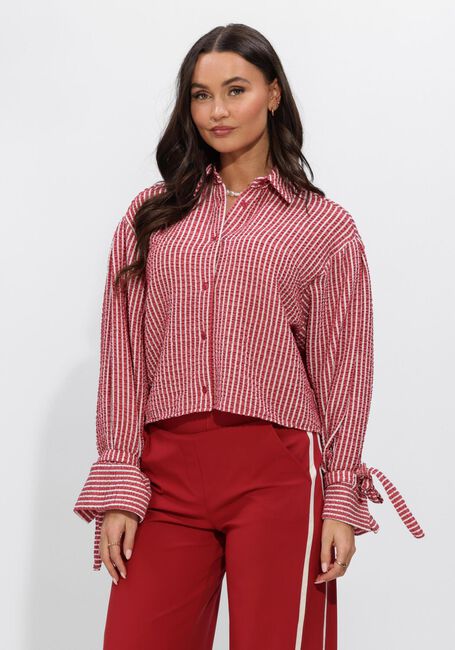 Rote STUDIO ANNELOES Blusen Ivara seersucker blouse - large