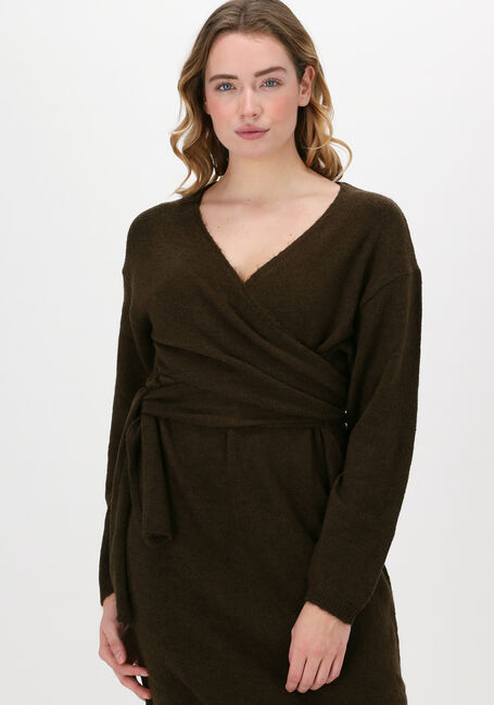 Braune NA-KD Midikleid WRAPPED MIDI DRESS - large