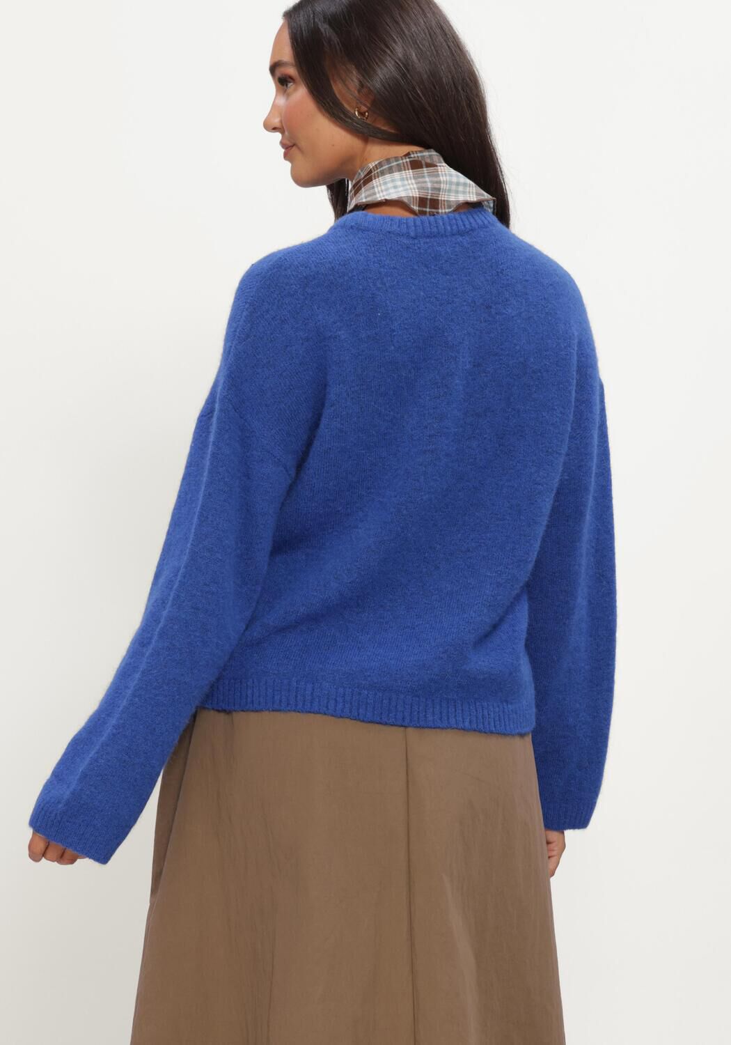 Blaue MINUS Pullover MSCHRISTA KNIT PULLOVER - large