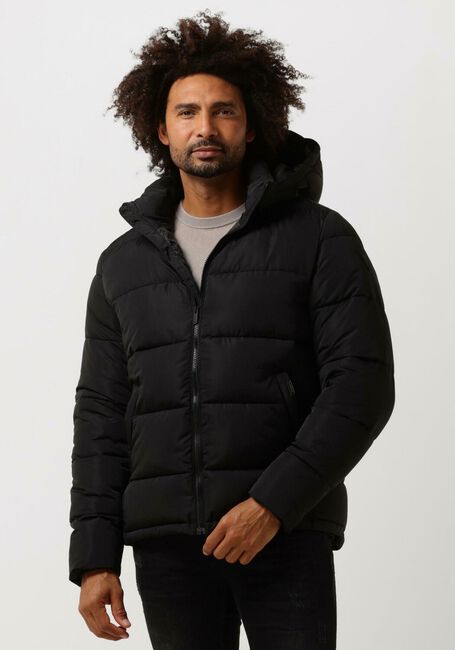 Schwarze PUREWHITE Wattierte Jack PUFFER COAT WITH DETACHABLE HOOD - large