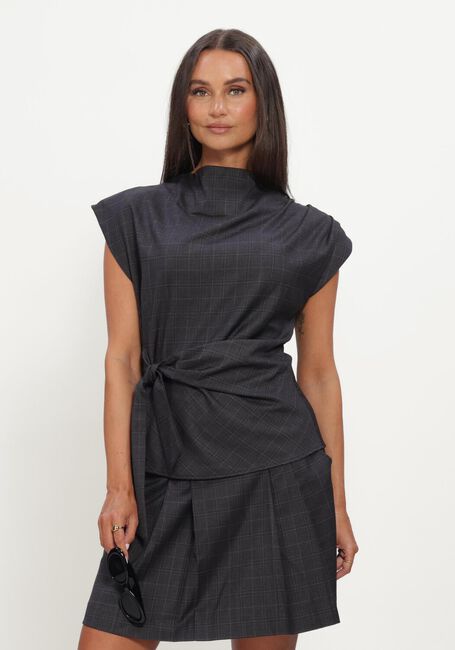 Dunkelgrau CO'COUTURE Top ELORACC CHECK PLEAT TOP - large