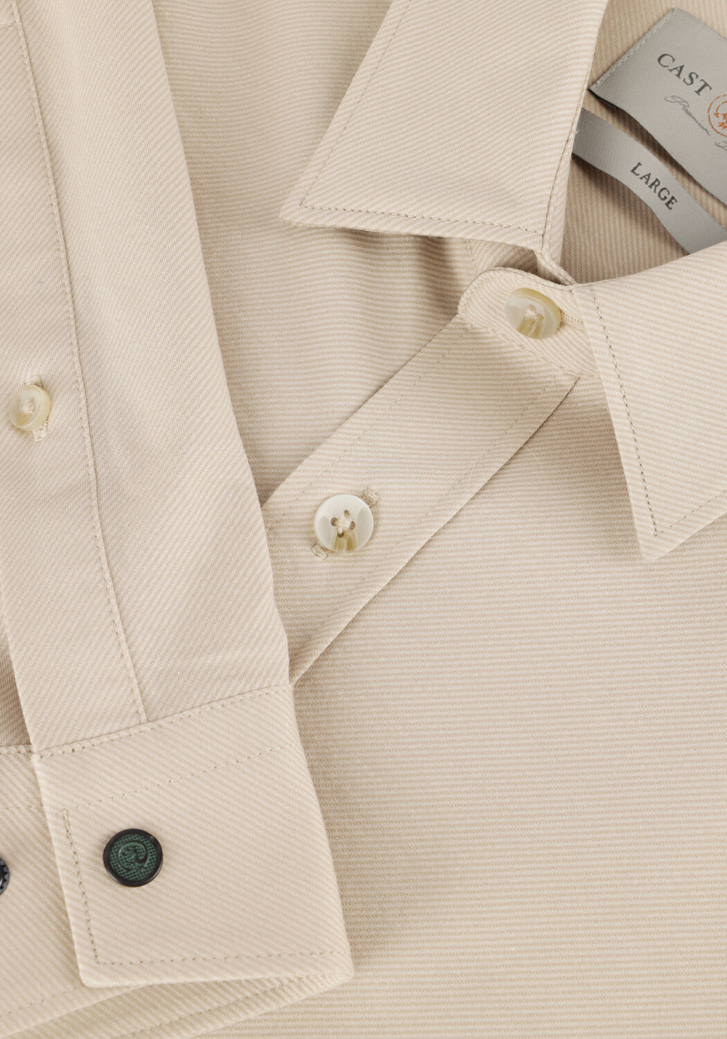 Sand CAST IRON Casual-Oberhemd LONG SLEEVE SHIRT TWILL JERSEY 2 TONE - large