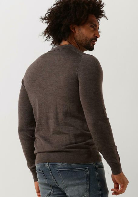 Taupe PROFUOMO Polo-Shirt POLO LONGSLEEVE - large