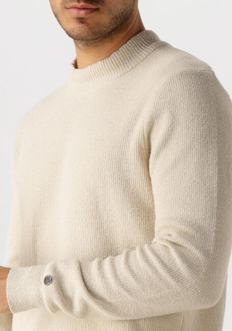 Beige CAST IRON Pullover MOCK NECK FINE BOUCLE - large
