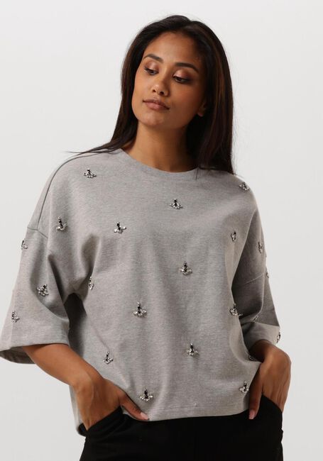 Weiße SUMMUM T-shirt BOXY SWEATSHIRT EMBELLISHED SWEAT - large