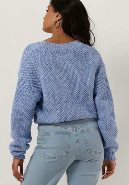 Blaue ANOTHER LABEL Strickjacke ZHOUR KNITTED CARDIGAN L/S - large
