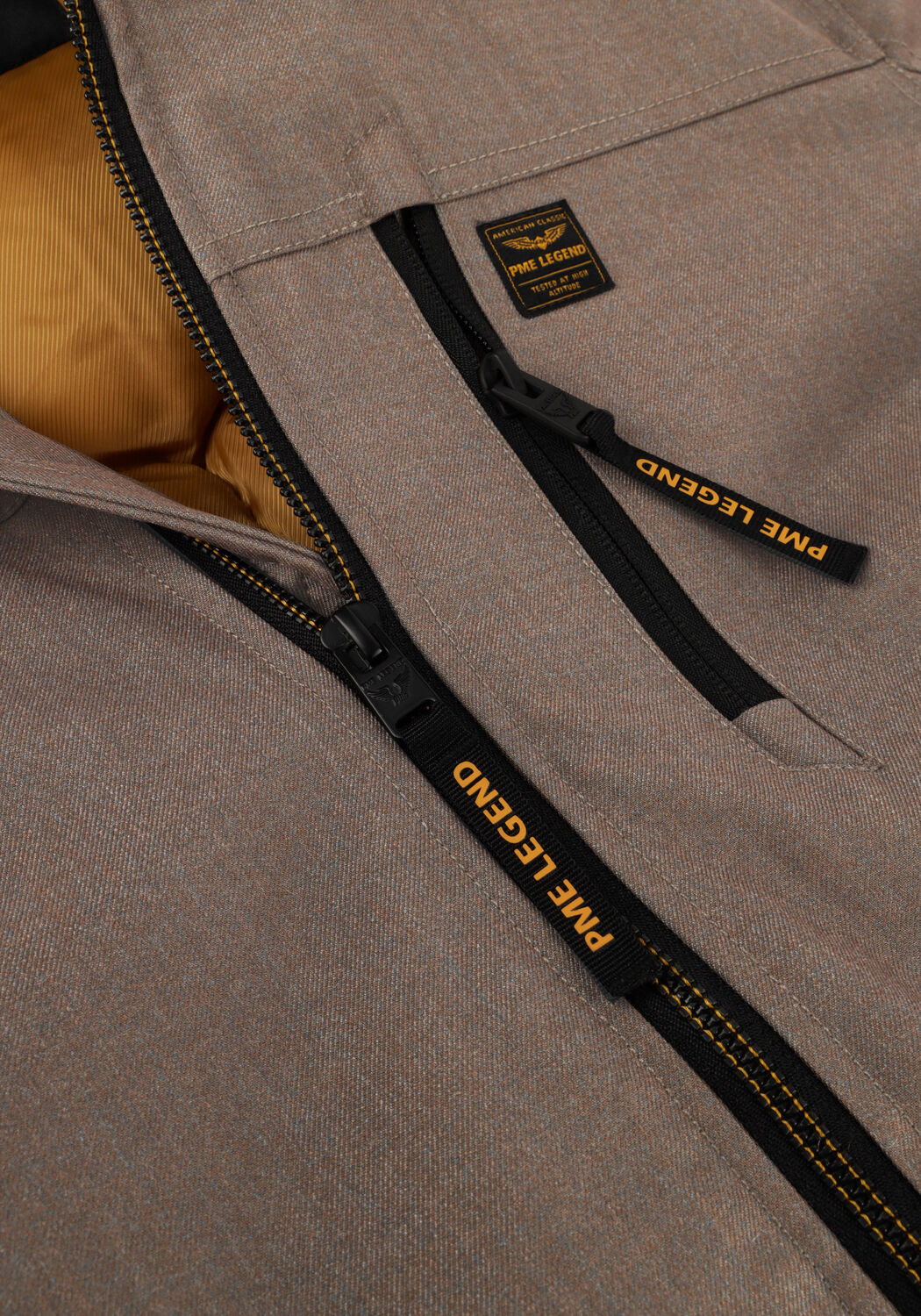 Braune PME LEGEND Parkas SEMI LONG JACKET STRATOR ICON 2.0 MELANGE TWILL - large