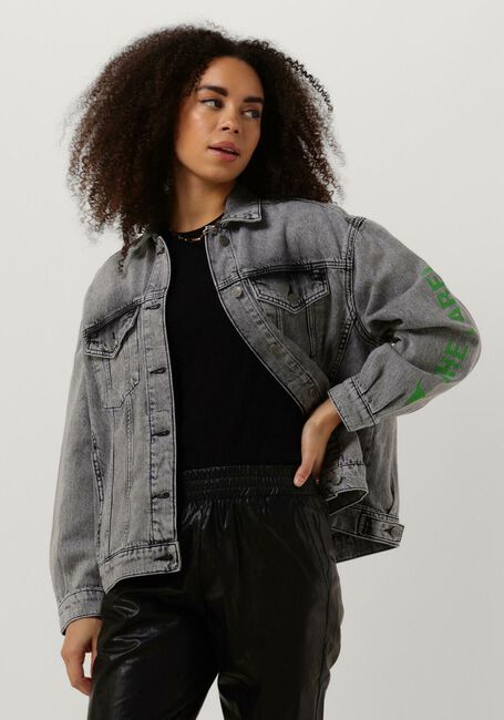 Graue ALIX THE LABEL Jeansjacke LADIES WOVEN DENIM JACKET - large