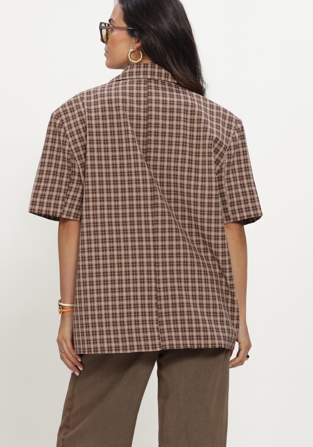 Braune REFINED DEPARTMENT Top LADIES WOVEN OVERSIZED CLOSURE TOP ELLA - large