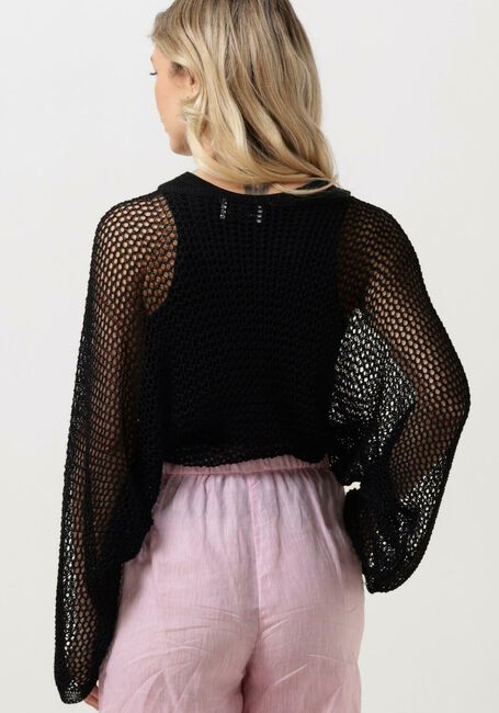 Schwarze RESORT FINEST Pullover CROCHET SWEATER - large