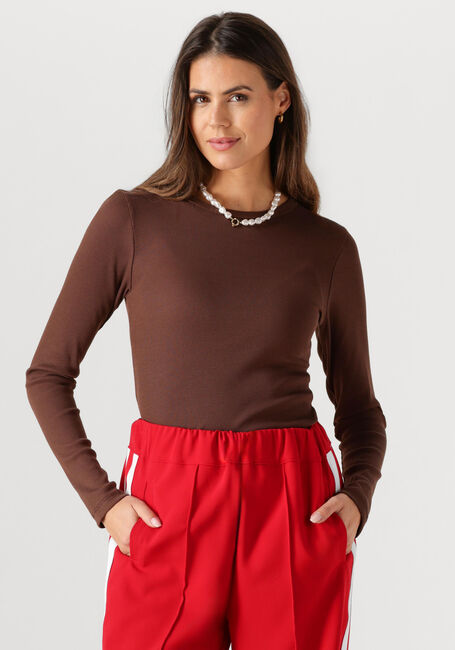 Braune NOTRE-V Tops & T-shirts NV-EELKE ROUND NECK - large
