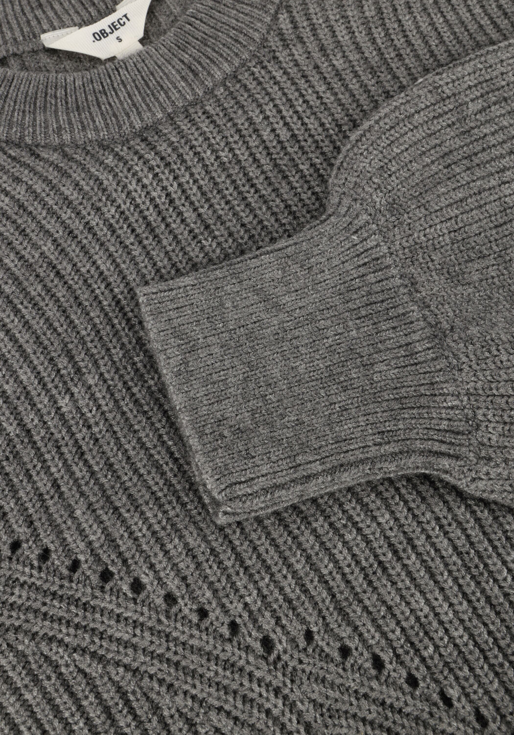 Graue OBJECT Pullover OBJDITTE RE L/S KNIT PULLOVER - large