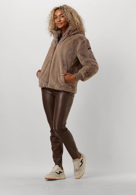 Taupe MOSCOW Fake-Fur-Jack 08-08-EVELYN-2 - large